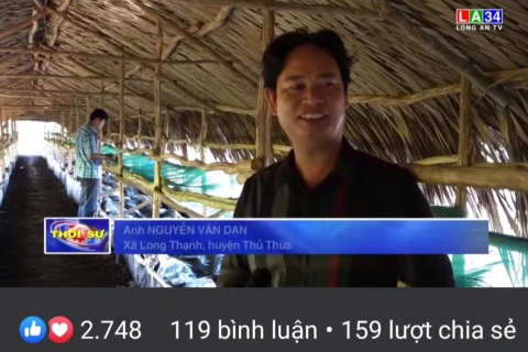 Máy cuộn lục bình do anh Nguyễn Văn Dạn sáng chế mang lại hiệu quả kinh tế cao